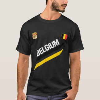 Belgian Football Soccer Ball Travel Jersey Allez L T-shirt