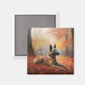 Belgian Malinoi in de herfst laat Herfst inspirere Magneet (Voorkant / Achterkant)