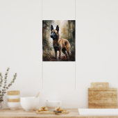 Belgian Malinois Dog Art Print Poster (Keuken)