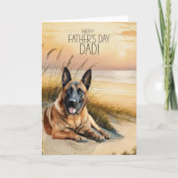 Belgian Malinois Dog Sunset Beach Vaderdag