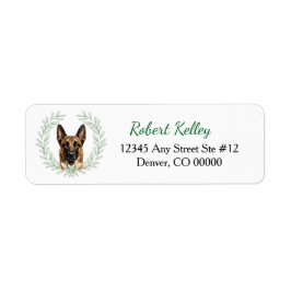 Belgian Malinois Eucalyptus Leaf Wreath Etiket