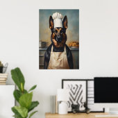 Belgian Malinois In Chefs Hat Poster, Pet Poster (Bureau à domicile)