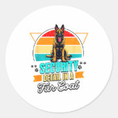 Belgian Malinois Lover Funny Belgian Malinois Retr Ronde Sticker (Voorkant)