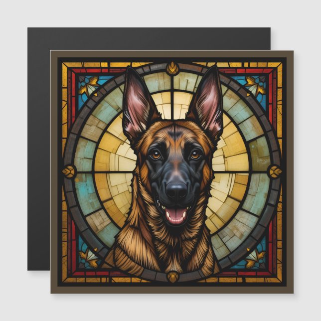 Belgian Malinois Magnet Kaart (Voorkant / Achterkant)