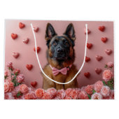 Belgian Malinois met Rozen - Valentijnsdag Groot Cadeauzakje (Achterkant)
