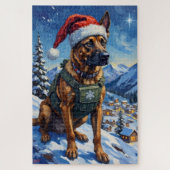 Belgian Malinois Mountain Patrol Christmas Legpuzzel (Verticaal)