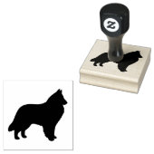 Belgian Sheepdog Hondenras Silhouette Rubberstempel (Gestempeld)