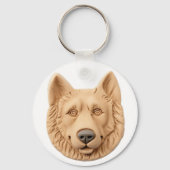 Belgian Shepherd Dog 3D geïnspireerd Sleutelhanger (Achterkant)