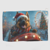 Belgian Shepherd Dog Roller Onderzetter Kerst Golfhanddoek (Horizontaal)