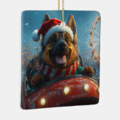 Belgian Shepherd Dog Roller Onderzetter Kerst Keramisch Ornament (Rechts)