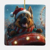 Belgian Shepherd Dog Roller Onderzetter Kerst Keramisch Ornament (Achterkant)