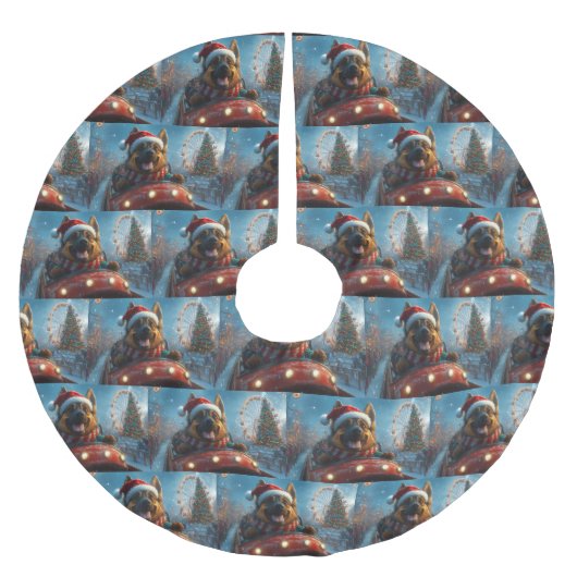 Belgian Shepherd Dog Roller Onderzetter Kerst Kerstboom Rok (Voorkant)