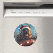 Belgian Shepherd Dog Roller Onderzetter Kerst Magneet (Insitu (Vaatwasser))