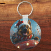 Belgian Shepherd Dog Roller Onderzetter Kerst Sleutelhanger (Voorkant)
