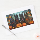 Belgian Shepherd Halloween Spooky Rechthoekige Sticker (Envelop)