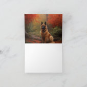 Belgian Shepherd in Autumn Leaves Herfst Inspire Kaart (Binnen)