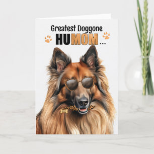 Belgian Tervuren Dog Greatest HuMOM Moederdag Feestdagen Kaart