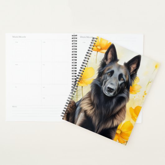 Belgian Tervuren Dog Lover and Poppies (Devant avec enveloppe)