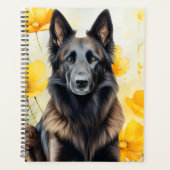 Belgian Tervuren Dog Lover and Poppies (Devant)