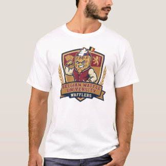 Belgian Waffle University Athletic Logo Ajay T-shirt