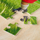 Belgian waffle versus Austrian schnitzel soccer du Legpuzzel (Zijkant)