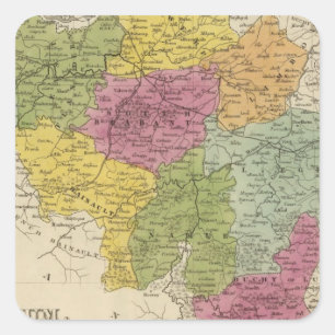 België 2 vierkante sticker