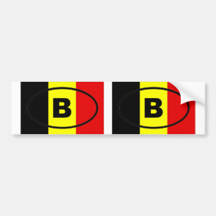 België - B - Europees ovaal Bumpersticker