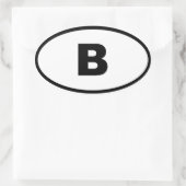 België - B - Europees Ovale Sticker (Tas)