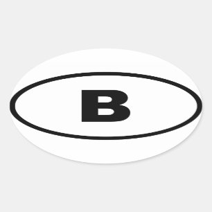 België - B - Europees Ovale Sticker