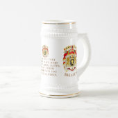 België (BELGIË) Groot Wapen Gepersonaliseerd Bierpul (Voorkant rechts)
