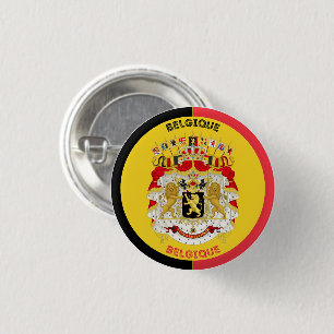 België Belgique Wapen Cirkel Vorm Ronde Button 3,2 Cm