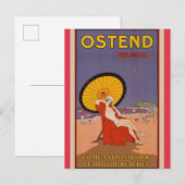 België Belgisch Poster voor reizen Briefkaart (Voorkant / Achterkant)
