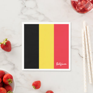 België & Belgische vlag feest mode / sportfans Servet