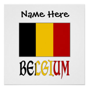 België Belgische Vlag Gepersonaliseerd Perfect Poster