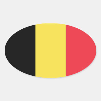 België/Belgische vlag Ovale Sticker