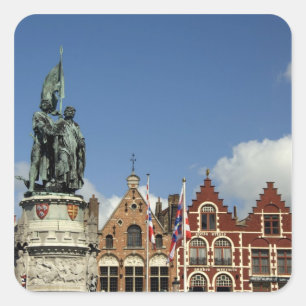 België, Brugge. UNESCO Vierkante Sticker