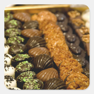 België, Brussel. Wereldberoemd België Vierkante Sticker