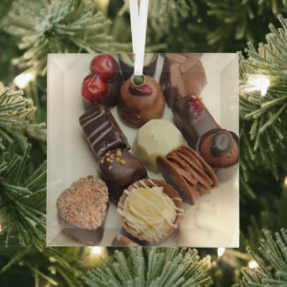 België chocolade glas ornament