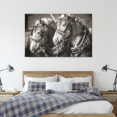België conceptpaarden canvas afdruk (Insitu (Slaapkamer))