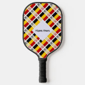 België en België vlag met Jouw naam Pickleball Paddle (Voorkant)