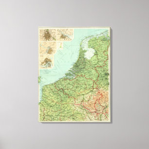 België en Nederland Canvas Afdruk