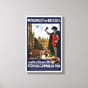 België  Fair Poster opnieuw ingesteld op Brussel Canvas Afdruk