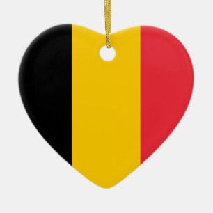 België Flag Heart Ornament