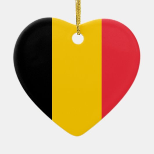 België Flag Heart Ornament (Voorkant)