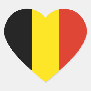 België Flag Heart Sticker