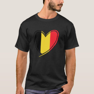 België Hart Belgische Vlag Patriottische Mannen Vr T-shirt