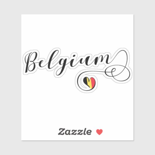 België Hartvlag Sticker (Vel)