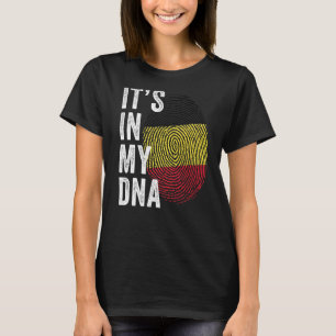 België Het zit in mijn DNA-klap Belgische vlag Fin T-shirt