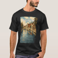 België Illustratie Reizen Art Vintage