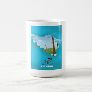 België Kaart reisposter print. Magische Mok